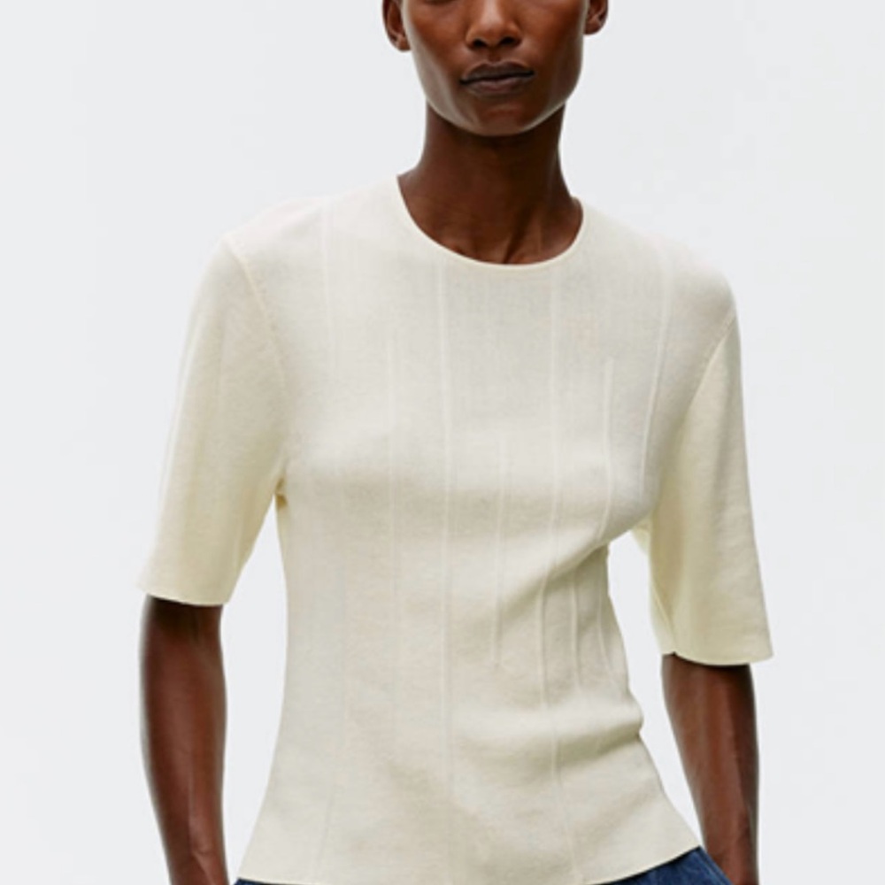 Arket Cream Knit Top